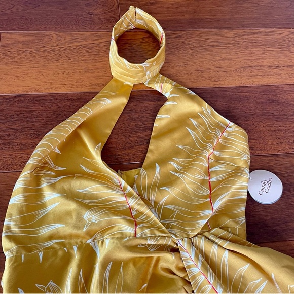 Camila Coelho Antonia Mini Dress in Gold Tropical REVOLVE size large NWT - Picture 4 of 16
